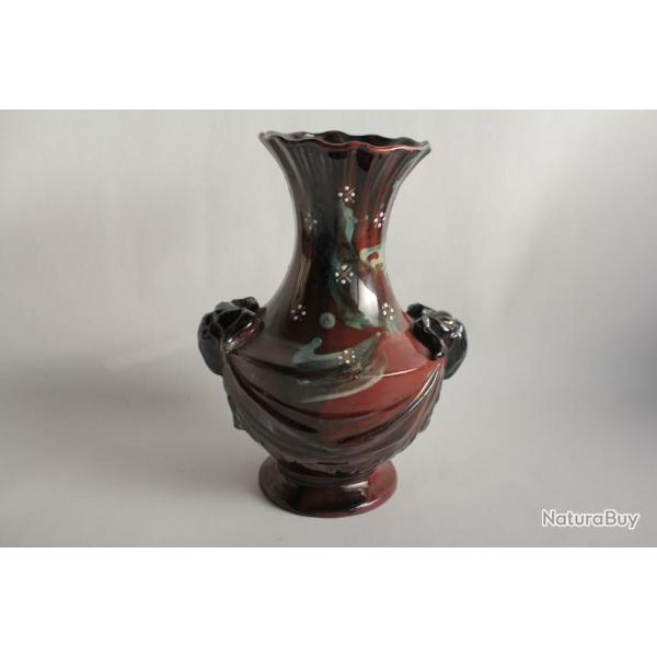 Vase terre cuite vernisse bliers SCR