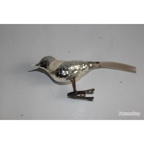 Ancienne Dcoration Nol Oiseaux verre Christmas Ornament Santa