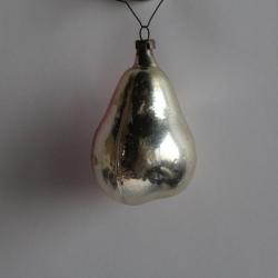 Ancienne Décoration Noël Poire verre Christmas Ornament Santa