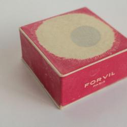 Ancienne boîte publicitaire poudre Forvil parfum 5 fleurs Riviera