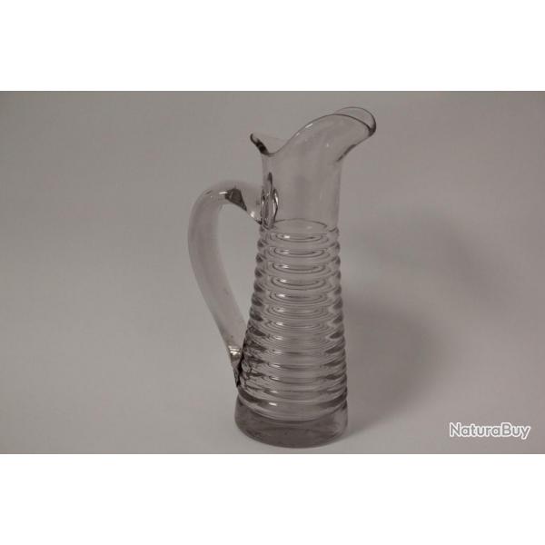 Pichet  cidre verre souffl