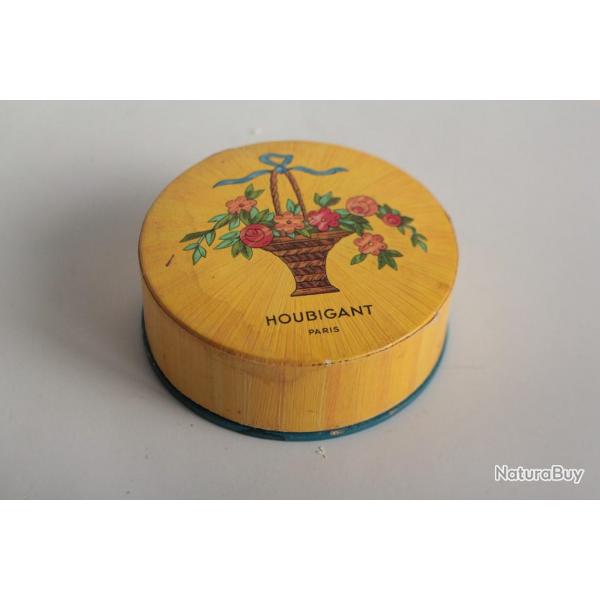 Ancienne bote publicitaire poudre Quelques fleurs Houbigant