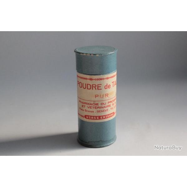 Ancienne bote publicitaire Talc pur Genve