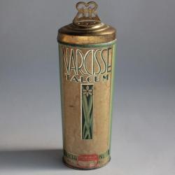 Ancienne boîte publicitaire Talc Narcisse Richard Hudnut