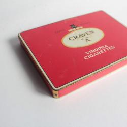 Boite à cigarettes tôle Cork tipped Craven A virginia cigarettes