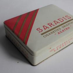 Boîte à Cigarettes tôle Saradis Agatha Feldmann & cie Genève