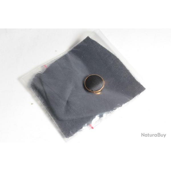 CHANEL Bouton satin noir mtal dor vintage