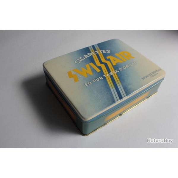 Bote  Cigarettes tle Swissair pur tabac d'orient Vautier