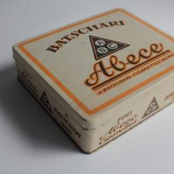 Boîte à Cigarettes tôle A. Batschari Abece