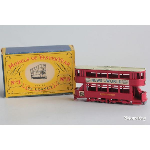 LESNEY Vhicule miniature N3 Tram News of the World Jouet