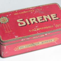 Boîte à Cigarettes tôle Sirene Compagnie Lejos