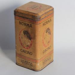 Boîte tôle chocolat cacao Norma Zürich Suisse