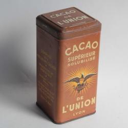 Boîte tôle Chocolat Cacao de l'Union Lyon