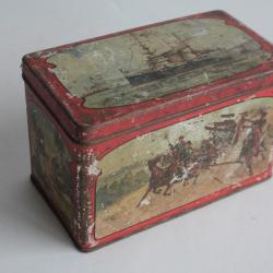 Boîte tôle Café manufacture française Chicorée A. Grégoire chevaux