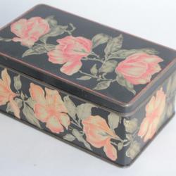 Boîte tôle Café Merkur Fleurs