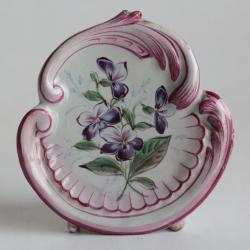 Émile GALLÉ Porte-menu faïence