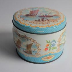 Boîte à biscuit tôle Huntley & Palmers bateau