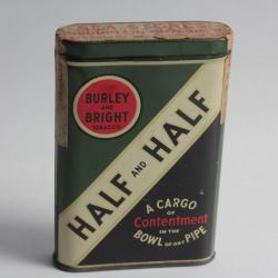 Boîte à Cigarettes tôle Half and Half Burley and Bright Tobacco