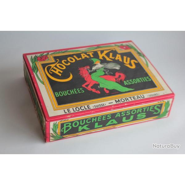 Bote bois chocolats Klaus Morteau Cappiello