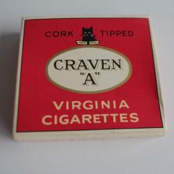 Boite à cigarettes Cork tipped Craven A virginia cigarettes