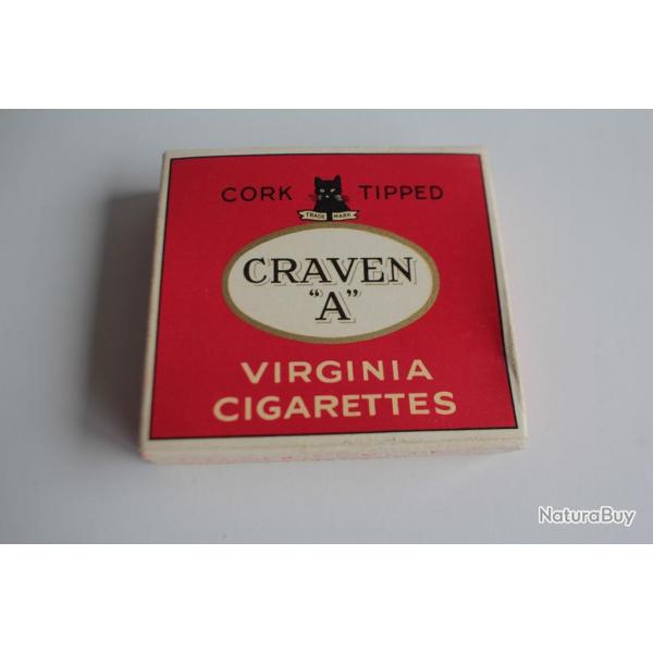 Boite  cigarettes Cork tipped Craven A virginia cigarettes