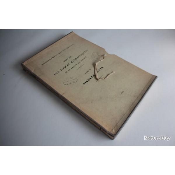 Plan Service des forces hydraulique Rgion Sud Est T 10 nivellement 1923