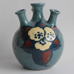 Vase pique fleurs céramique Paul JACQUET Annecy Savoie Poterie