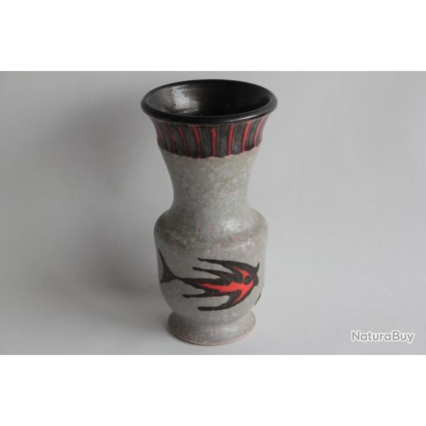 Vase cramique pice unique Ren ANCHIERRI Poisson Missy Annecy Savoie