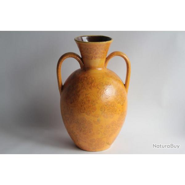 Grand Vase terre vernisse Ren NICOLE Poterie Savoyarde