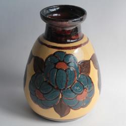 Vase terre vernissée René NICOLE Poterie Savoyarde
