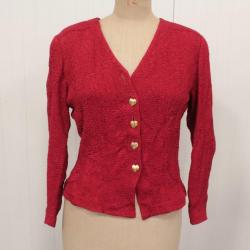 YVES SAINT LAURENT Veste vintage coeurs T36