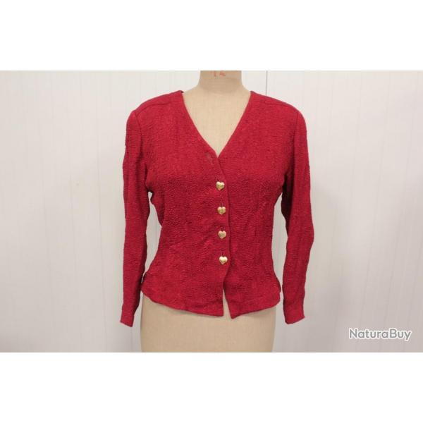 YVES SAINT LAURENT Veste vintage coeurs T36