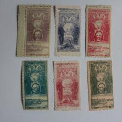 6 Vignettes délimitation Frontière Algesiras Karl der grosse Charlemagne