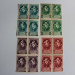 Lot 4 blocs x4 Vignettes pour nos victimes de la guerre