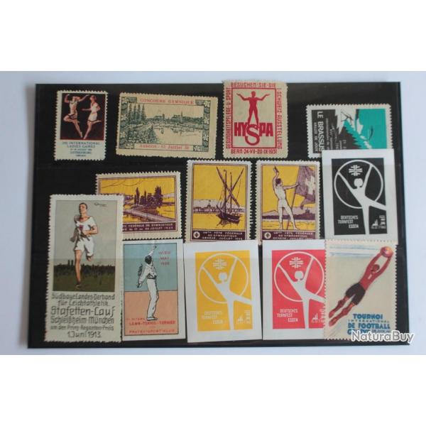 Lot 13 Vignettes Sports et gymnastique