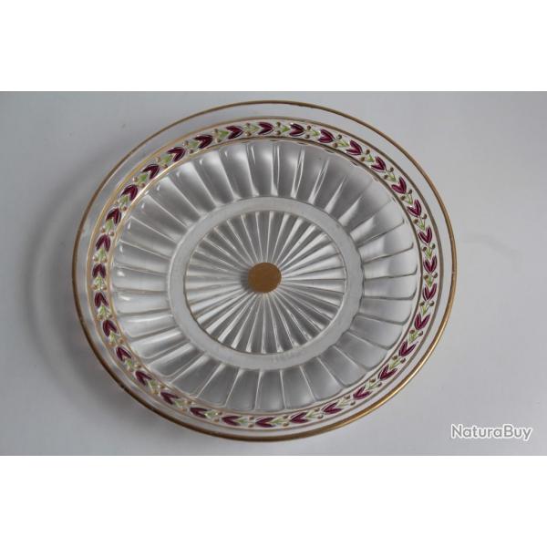 SAINT LOUIS Petite assiette cristal Laurier