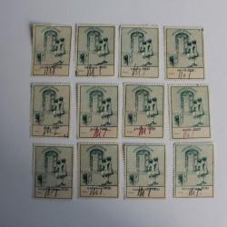 12 Vignettes Assurance scolaire 1930 complet