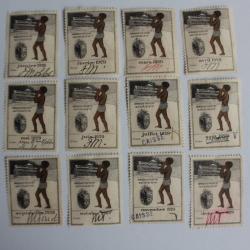 12 Vignettes Assurance scolaire 1929 complet