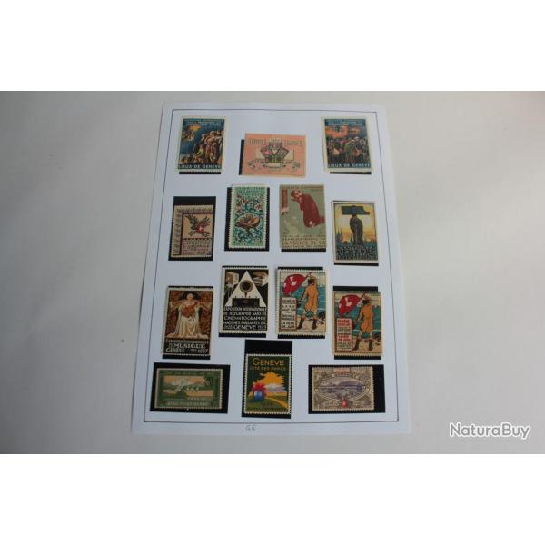 14 Vignettes suisse Exposition Genve et association