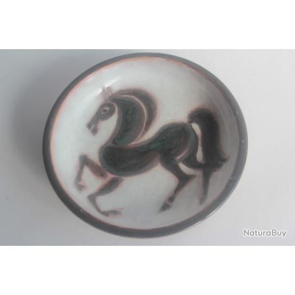 MENELIKA Plat cramique Cheval Suisse