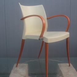 Fauteuil design bois et plastique paco capdell année 80
