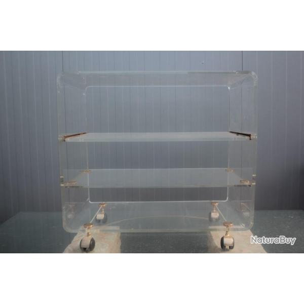 Desserte Davide Lange lucite collection les invisibles 1970-1980