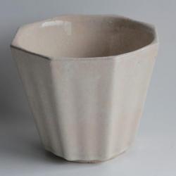 Paul Ami BONIFAS Cache-pot octogonal céramique craquelée Art déco