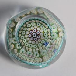 Boule presse-papier facettes Millefiori Whitefriars