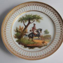 Assiette porcelaine Vieux Paris Empire XIXe siècle