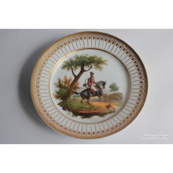 Assiette porcelaine Vieux Paris Empire XIXe sicle