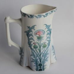 LONGWY Pichet faïence Chardon
