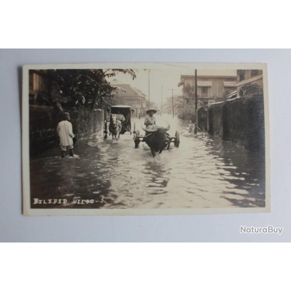 CPA Philipinnes Bilibid Viejo charrette tir par un buffle