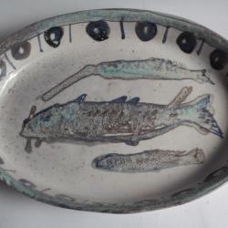 Plat céramique Poissons Grand Chêne Vallauris