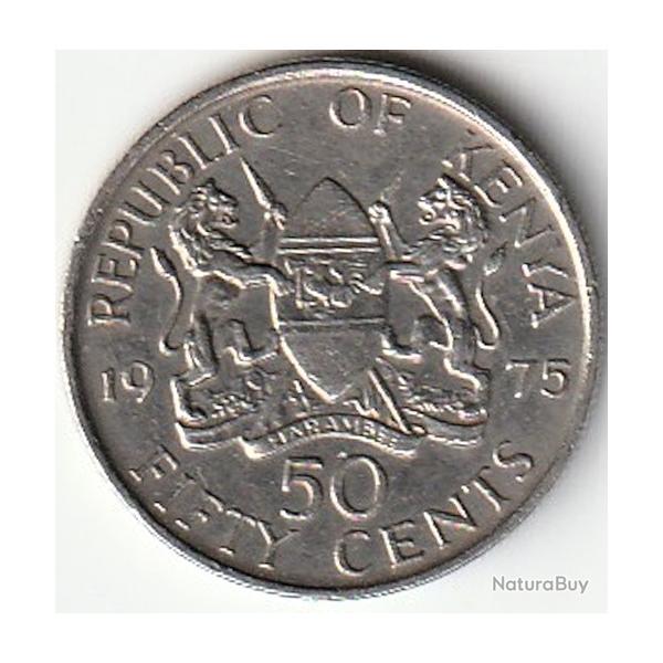 Pice de Monnaie Rpublique du Knia 50 cents 1975